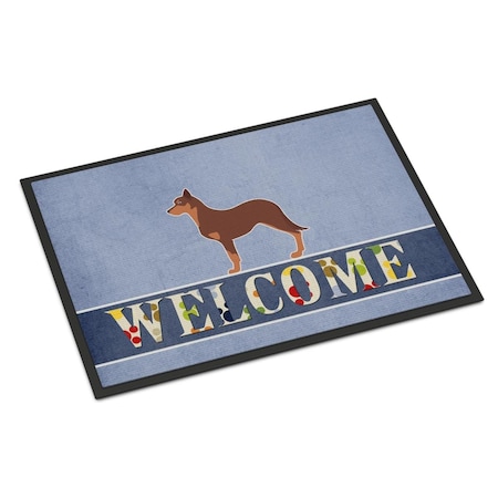Carolines Treasures 24 x 36 in. Australian Kelpie Dog Welcome Indoor or Outdoor Mat BB5533JMAT